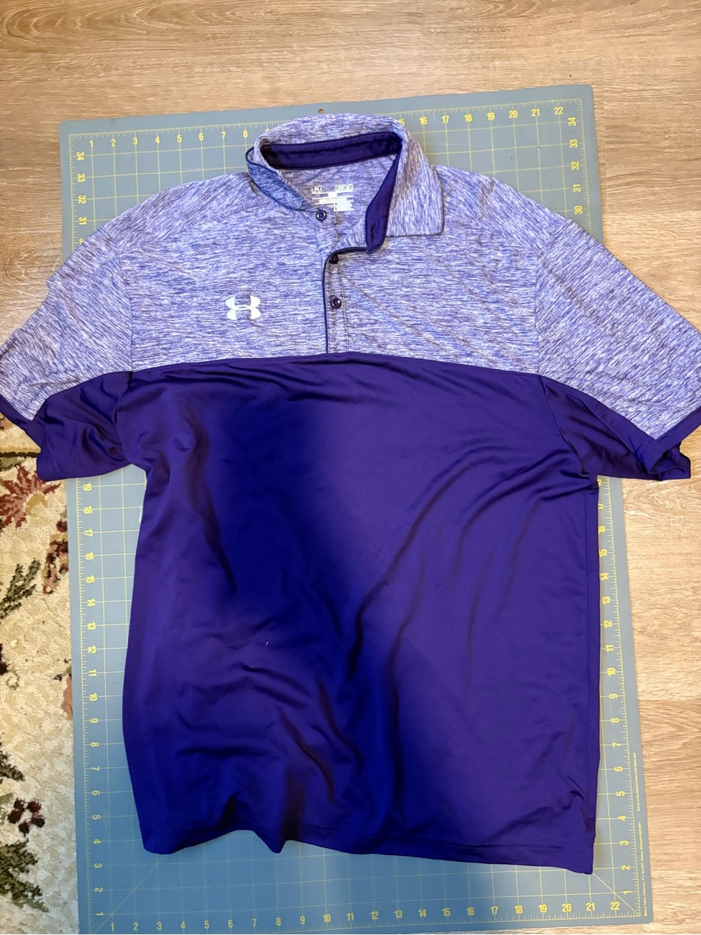 Under Armour Men's Two-Tone Heather & Deep Purple Polo